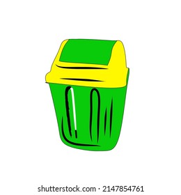 Vector image of a trash can for taking out the trash