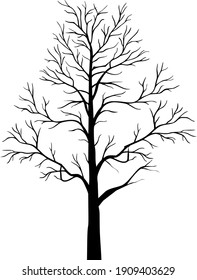 Imagen vectorial de una silueta de árbol.