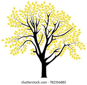 vector image of a tree in spring