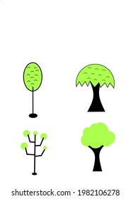 a vector image of a tree suitable for icons or symbols