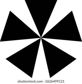 Imagem vetorial ícone de flor triângulo ilustração eps 10 