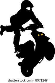 vector image of trick on scooter