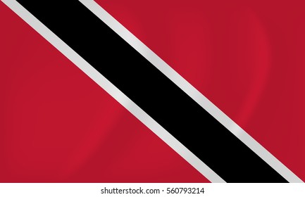Vector image of the Trinidad and Tobago waving flag