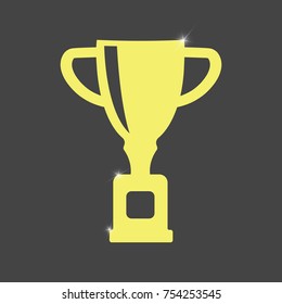 Vector image of a trophy cup. Cup - a symbol of winning, encouraging, receiving a prize. Award
