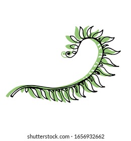 
Vector image. Tropical leaves. Exotic. Creative design