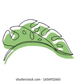 
Vector image. Tropical leaves. Exotic. Creative design