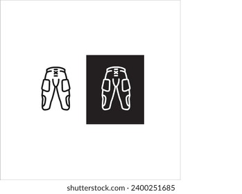 vector image of trousers, black and white colors, white and black background