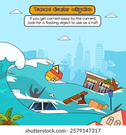 Vector Image of Tsunami disaster mitigation