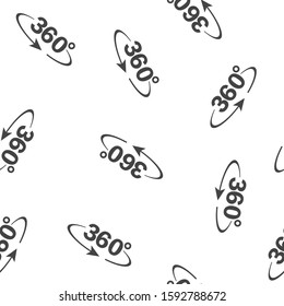 Vector image turn sign 360 degrees seamless pattern on a white background.