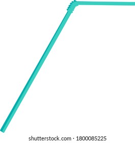 vector image of a turquoise cocktail tube on a transparent background
