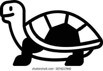 vector image of a turtle on a white background. used for logo design elements
