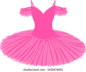 vector image of a tutu in pink on a white background