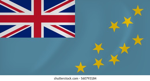 Vector image of the Tuvalu waving flag