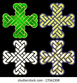 vector image of twisted Christian Holy cross