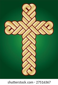 vector image of twisted Christian Holy cross