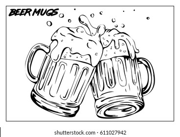 beer mug vector Stock Vector