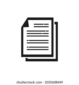 vector image of two stacked papers