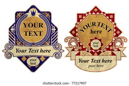 Vector image of two vintage labels