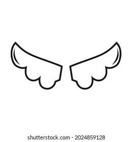 vector image of two wings on a white background