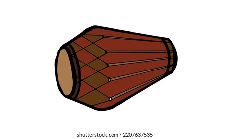 vector image of a typical Indonesian musical instrument called gamelan, angklung and drums.