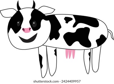 Vector Image of Ugly and Funny Cow