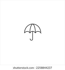 Imagen vectorial de un paraguas, colores y tamaños diversos, fondo blanco y negro