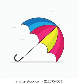 Vector Image umbrella. Vector icon umbrella cartoon style on white background.