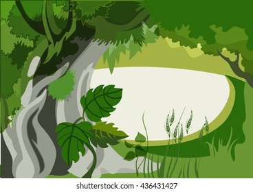 Vector image of undergrowth in a tropical forest