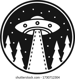 Vector image of an unidentified flying object