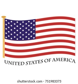 Vector image of United States of America flag