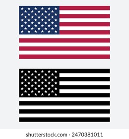 vector image of united states flag