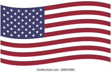 Vector Image of United States Waving Flag
