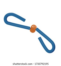 Vector image of a universal sports expander for home sports. Isolated elements on a white background.