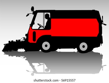 Vector image of urban machines for garbage