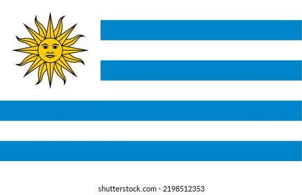 A vector image of the Uruguay flag