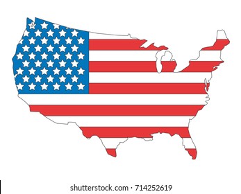 Vector image of USA map