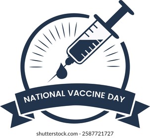 Vector image of vaccine day