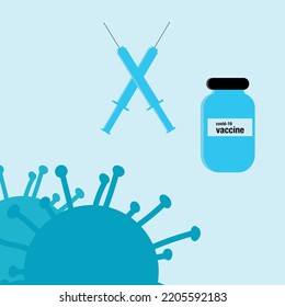 Vektorbild, der Impfstoff schützt vor dem Virus