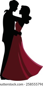Vector Image of Valentine's Day romance