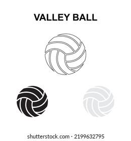  Vector image of Valley Ball signs, symbols