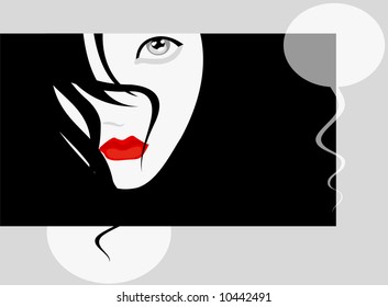 imagen vectorial de la mujer vamp