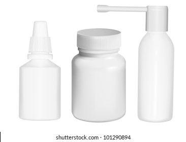 Vector image of various medicinal packings