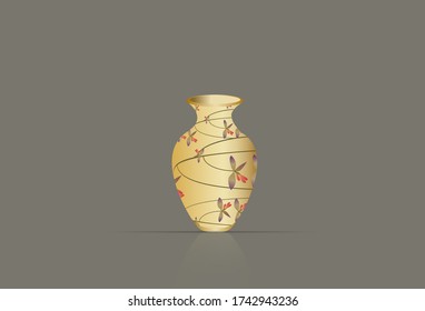 Vector image of a vase. Decorations, background, banner