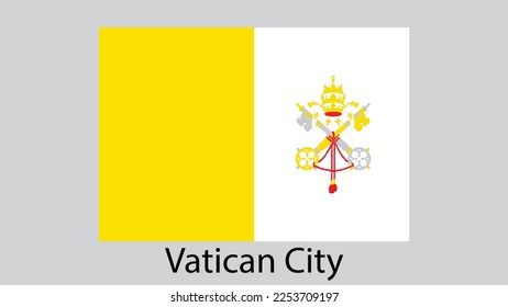 Imagen vectorial de la bandera de la Ciudad del Vaticano
