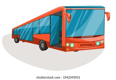 Vector image. A vehicle for carrying passengers. Bus. In a cartoon style. EPS 10