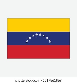 Vector image of Venezuela's flag after adding 8 stars