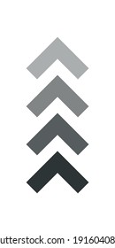 vector image of vertical arrow up wedge