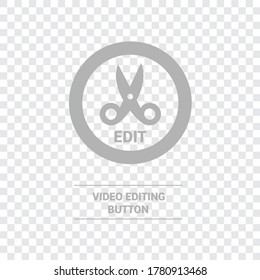 Vector image. Video editing icons.