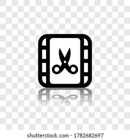 Vector image. Video editing icons.