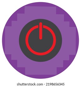 vector image. video game icons with purple background.